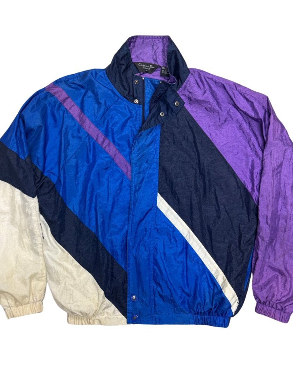 Vintage Christian Dior Monsieur Colorblock Track Jacket Windbreaker Medium